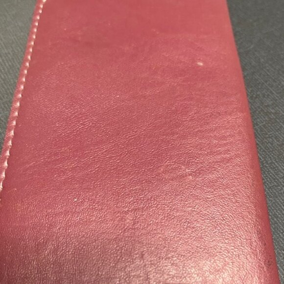 VTG Anne Klein Burgundy Red Soft Leather Eyeglasses Case 3.5"x7" - Picture 11 of 11